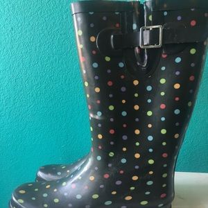 POLKA DOT RAIN BOOTS